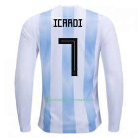Fußballtrikots Argentinien Icardi 7 WM 2018 Langarm Heimtrikotsatz kaufen